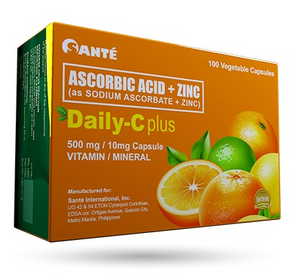 Daily-C Plus, Ascorbic Acid + Zinc (500mg/10mg) x 100's